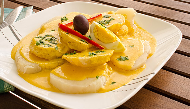 Papa a la Huancaina, a traditional Peruvian potato dish