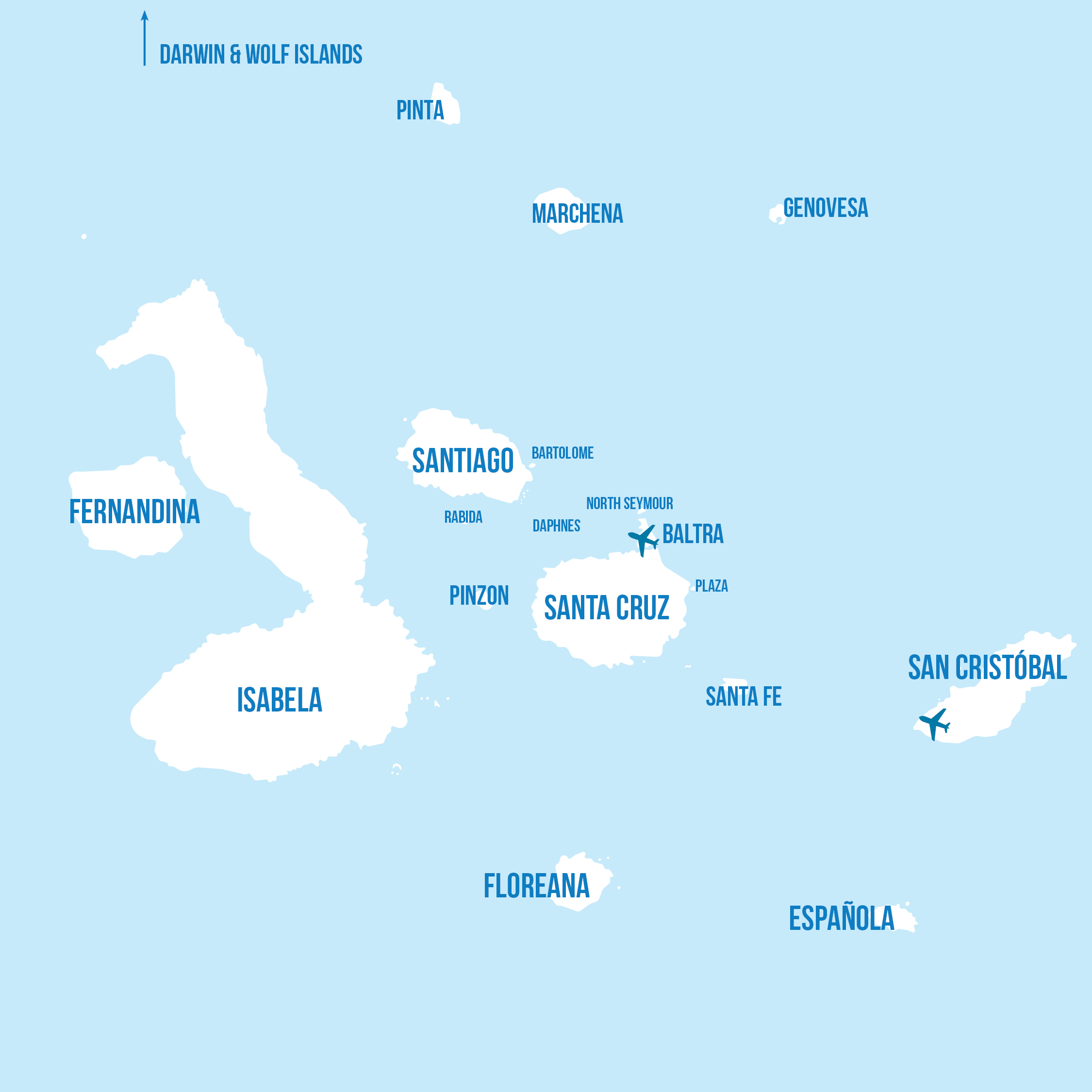 map of the Galapagos Islands