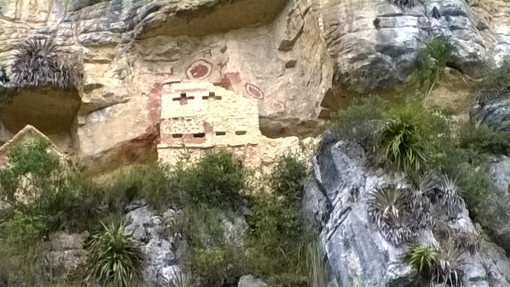 the mausoleum of reavash in rocks in the forest