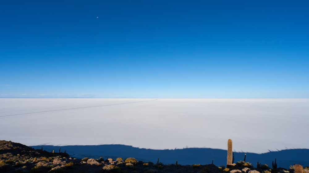 Picture taken from the Cactus Island in the middle of the Salt Lake,