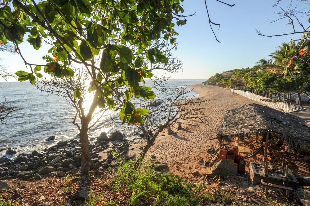 The stunning beach of Los Cobanos in El Salvador. 