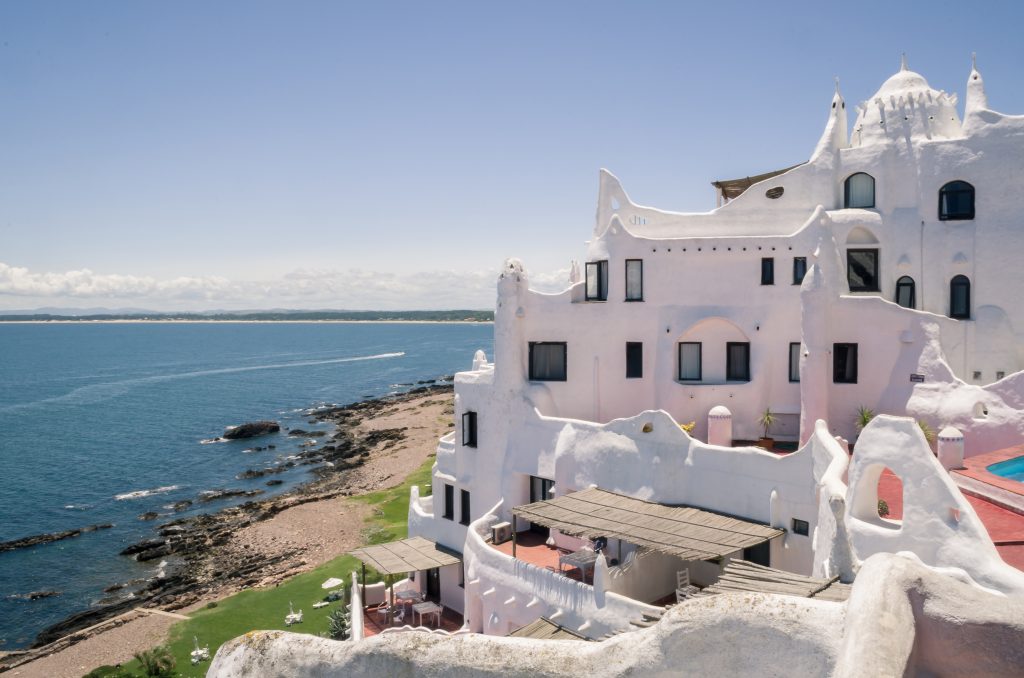 View of the sea from Punta Ballena, Punta del Este Uruguay, Casapueblo. Photo Credit: Shutterstock