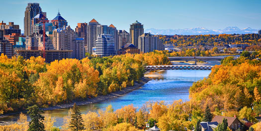 Arrive in Calgary, Canada